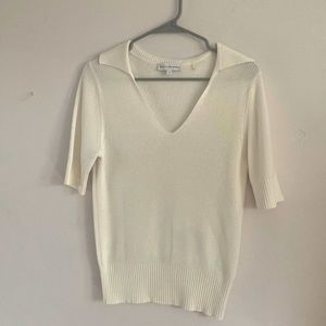 White+warren cotton vneck polo